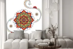 Naklejka: Mandala hinduski lotosu