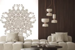 Naklejka: Mandala. okrągły wzór. streszczenie wzór elegancji. ręcznie rysowane