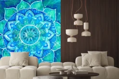 Naklejka: Mandala w turkusowym kolorze