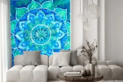 Naklejka: Mandala w turkusowym kolorze