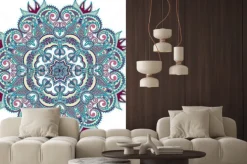 Naklejka: Mandala z drobnym ornamentem