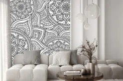 Naklejka: Mandale w stylu doodle