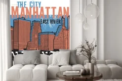 Naklejka: Manhattan, miasto nowy jork