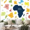 Naklejka: Map of africa with separated countries.