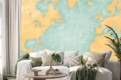 Naklejka: Map of north atlantic ocean - jan mayen