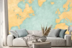 Naklejka: Map of north atlantic ocean - jan mayen