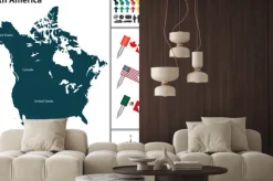 Naklejka: Mapa ameryki północnej