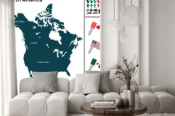 Naklejka: Mapa ameryki północnej