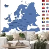 Naklejka: Mapa europy i flagi