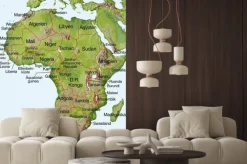 Naklejka: Mapa fizyczna afryki