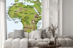 Naklejka: Mapa fizyczna afryki