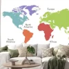 Naklejka: Mapa kontynentu świata mapa grafiki