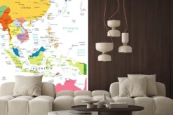 Naklejka: Mapa krajów indonezji