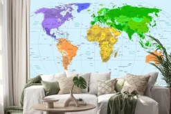 Naklejka: Mapa świata