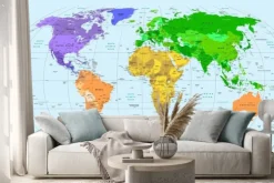Naklejka: Mapa świata