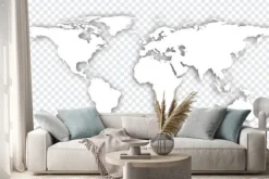 Naklejka: Mapa świata.