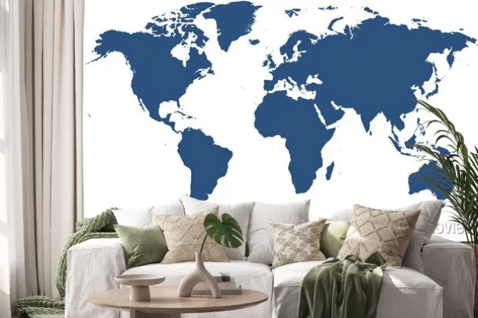 Naklejka: Mapa świata