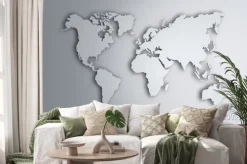 Naklejka: Mapa świata. obraz z wycinek ścieżki