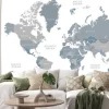 Naklejka: Mapa świata w różnych odcieniach szarości