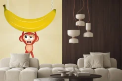 Naklejka: Małpa z banana