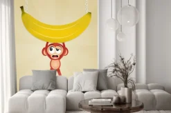 Naklejka: Małpa z banana