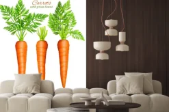 Naklejka: Marchew z liśćmi