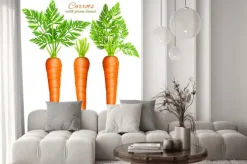 Naklejka: Marchew z liśćmi