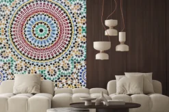 Naklejka: Marokański styl kranu wody ze szczegółowymi mozaiki