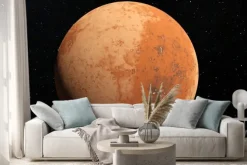 Naklejka: Mars ilustracja naukowa - krajobraz planetarna