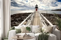 Naklejka: Marshall point lighthouse sfotografowany w perspektywie