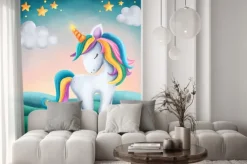 Naklejka: Mały słodki jednorożec