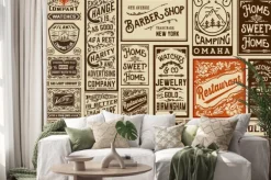 Naklejka: Mega pack projekty stare reklamy i etykiety - vintage ilustr