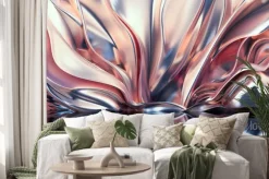 Naklejka: Metaliczne tło w odcieniach srebra i różnych kolorach złotawego