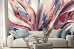 Naklejka: Metaliczne tło w odcieniach srebra i różnych kolorach złotawego