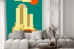 Naklejka: Miasto taxi poster