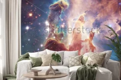 Naklejka: Miliardy galaktyk we wszechświecie. abstract tło. elementy tego