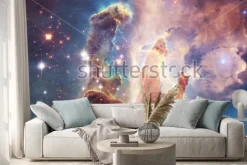 Naklejka: Miliardy galaktyk we wszechświecie. abstract tło. elementy tego