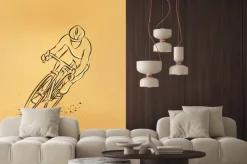 Naklejka: Minimalistyczna sylwetka rowerzysty