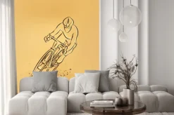 Naklejka: Minimalistyczna sylwetka rowerzysty