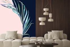 Naklejka: Minimalistyczna kompozycja z palmowym liściem