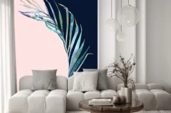 Naklejka: Minimalistyczna kompozycja z palmowym liściem