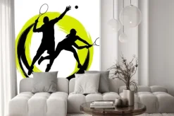 Naklejka: Minimalistyczne sylwetki tenisistów