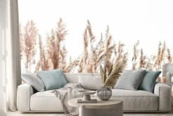 Naklejka: Minimalistyczny wzór trzciny i traw