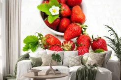 Naklejka: Miska z truskawkami