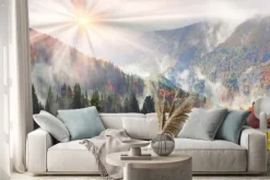 Naklejka: Misty jesienią zakarpacie