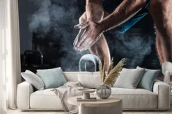 Naklejka: Młoda atleta przygotowuje się do treningu