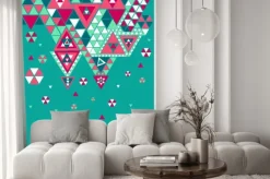 Naklejka: Modne geometryczne elementy ilustracji.