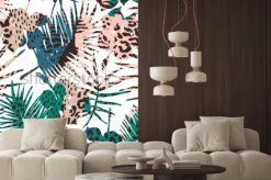 Naklejka: Modny egzotyczny wzór z ręki, wydruki zwierząt i ręcznie przetworzone