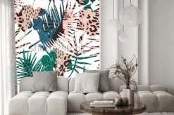 Naklejka: Modny egzotyczny wzór z ręki, wydruki zwierząt i ręcznie przetworzone