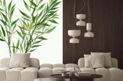 Naklejka: Młody zielony bambus